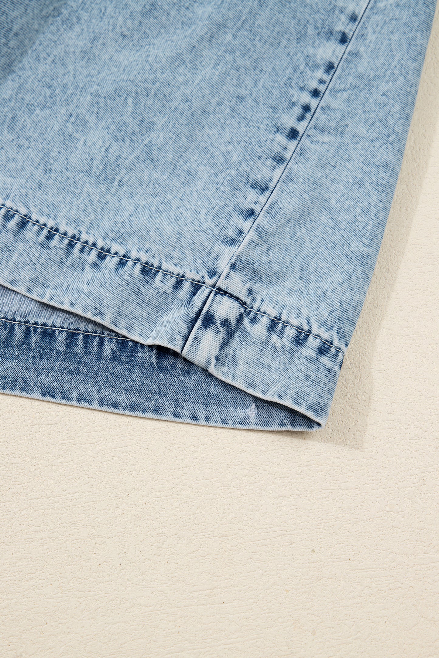 Dusk Blue Light Wash Tiered Flowy Overall Denim Dress